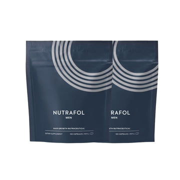 Nutrafol Men'S Hair Growth Supplements, Clinically Tested For Visibly Thicker Hair And Scalp Coverage, Dermatologist Recommended - 2 Month Supply, 2 Refill Pouches