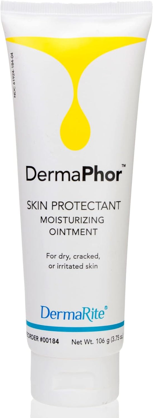 Dermarite Dermaphor Skin Protectant, Moisturizing Ointment - Soothes And Shields Dry, Cracked Or Irritated Skin, Unscented - 3.75 Oz. Tube, 1 Count