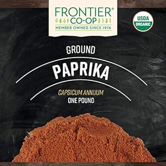 Frontier Co-Op Organic Ground Paprika 1Lb Bulk Bag - Paprika Powder Seasoning - Restaurant Supply