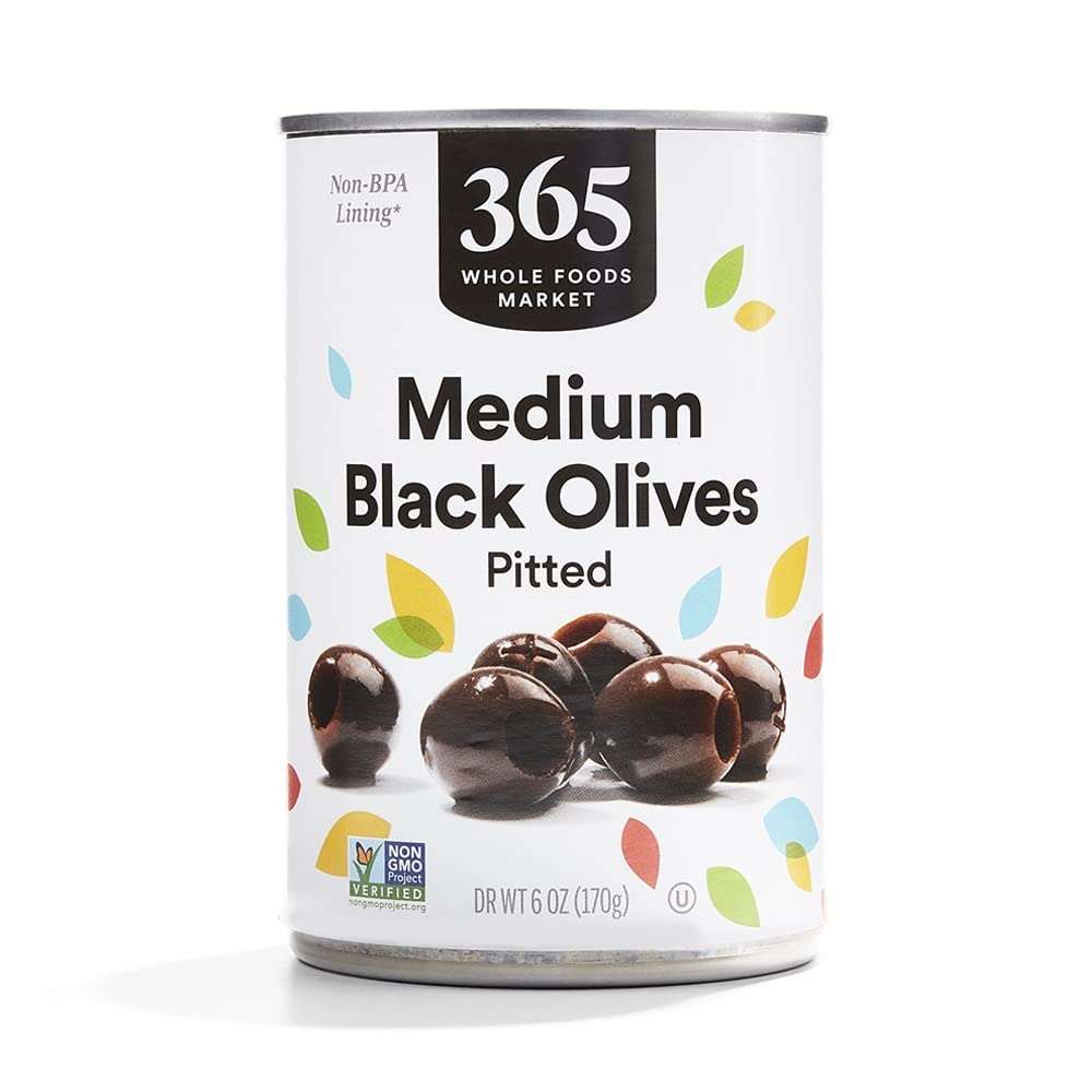 365 By Whole Foods Market, Ripe Medium Pitted Olives, 6 Ounce