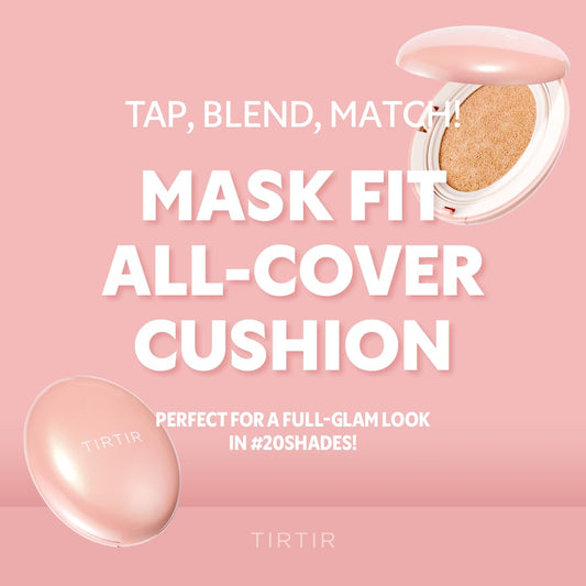 *Mini Size* Tirtir All Cover Pink Cushion | Korean Cushion Foundation, (#29N Natural Beige, 0.15 Fl Oz)