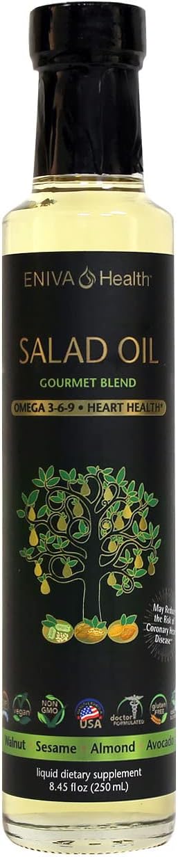 Natural Salad Oil | Olive Oil Replacement | Low Saturated Fat And High In Omega 3,6, And 9 | Dr. Formulated (12 Oz)