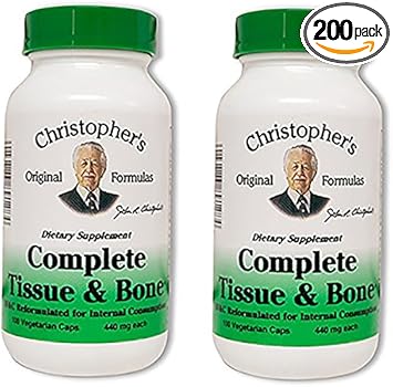 Dr. Christopher'S Complete Tissue And Bone Formula 100 Vegcap, Pack Of 2
