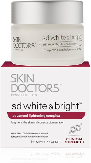 Skin Doctors Sd White & Bright, Even Skin Tone, Brighter Looking Skin, Visible Reduction In Pigmentation, Freckles, Age Spots & Surface Blemishes. Helps With Skin Firmness And Moisturisation - 50Ml