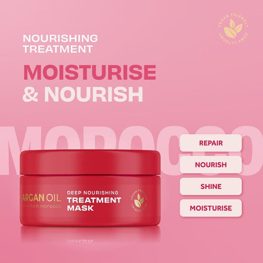 Lee Stafford Hydrating Hair Mask | Argan Oil Collection - Deep Conditioning Moroccan Treatment, Best For Dry, Frizzy, Damaged Hair To Restore Moisture, Growth & Shine, 5 Min Leave-In, 200 Ml