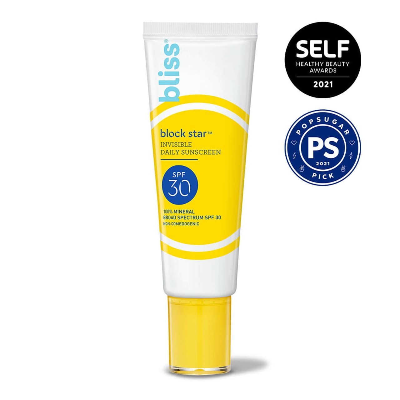 Bliss Block Star Block This Way Duo Tinted Face Sunscreen SPF 30-100% Mineral Broad Spectrum Sunscreen With Zinc Oxide & Titanium Dioxide - Non Greasy Invisible finish : Beauty & Personal Care