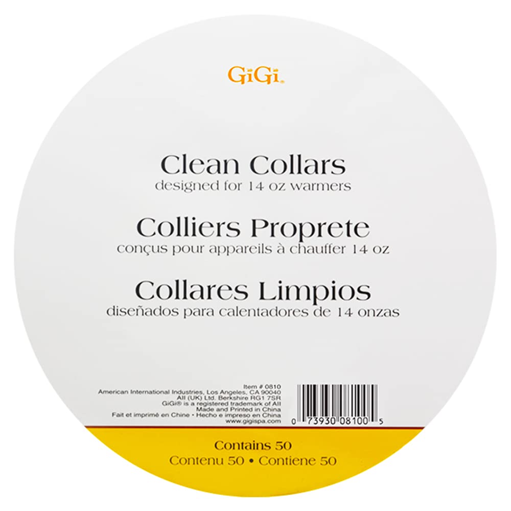 Gigi Clean Collars For 14-Ounce Wax Warmers, 50 Pieces