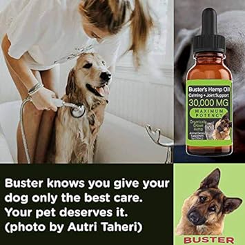 K2xLabs Busters Max Potency Organic Hemp Oil [2Pack, 2Months Supply] & Treats for Dogs & Cats - Perfect Ratio Omega 3 & 6 - Made in USA - Hip & Joint Health, Natural Relief, Calming : Pet Supplies
