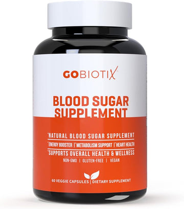 Gobiotix Blood Sugar Support - Cinnamon, Berberine And Selenium Capsules - Blood Sugar Pills With Turmeric, Zinc, And Chromium - Vegan, Gluten Free, Non Gmo, 60 Capsules