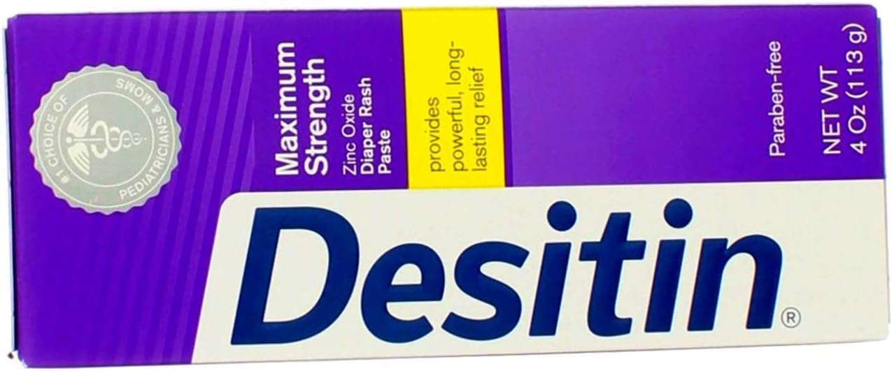 DESITIN Maximum Strength Diaper Rash Paste 4 oz ( Pack of 12)