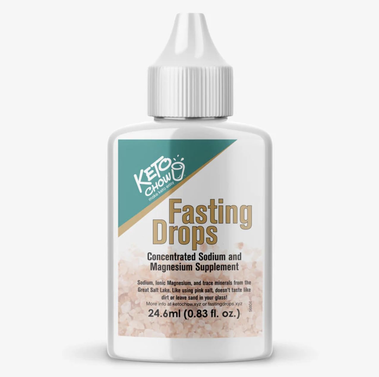 Keto Chow Fasting Drops | Sodium and Ionic Magnesium Fasting Supplement | Intermittent Fasting Mineral Supplements | Electrolyte Replenisher | On The Go Container | (24ml Pocket Flask) : Health & Household