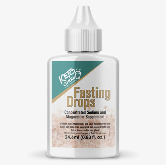 Keto Chow Fasting Drops | Sodium and Ionic Magnesium Fasting Supplement | Intermittent Fasting Mineral Supplements | Electrolyte Replenisher | On The Go Container | (24ml Pocket Flask) : Health & Household