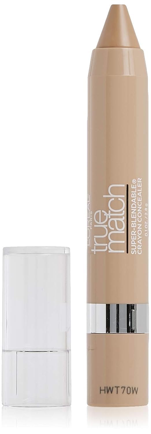 L'Oreal Paris True Match Super Blendable Crayon Concealer, Light/Medium Neutral, 0.1 Oz