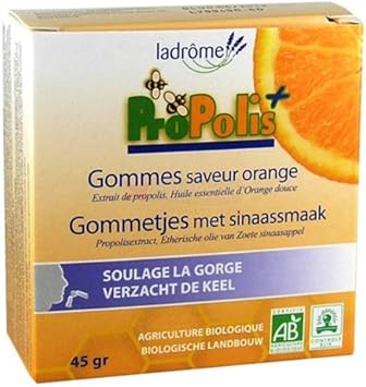 Ladrôme Propolis Organic Orange Gums 45G