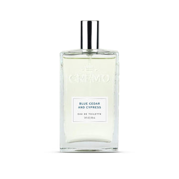 Cremo Blue Cedar & Cypress Cologne Spray, A Woodsy Scent With Notes Of Lemon Leaf, Cypress And Cedar, 3.4 Fl Oz