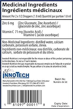 INNOTECH Nutrition: Liquid Ionic Zinc - 60 ml