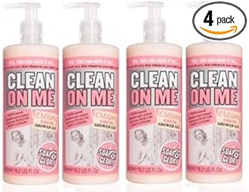 (4 PACK) Soap & Glory Clean On Me Creamy Clarifying Shower Gel x 500ml