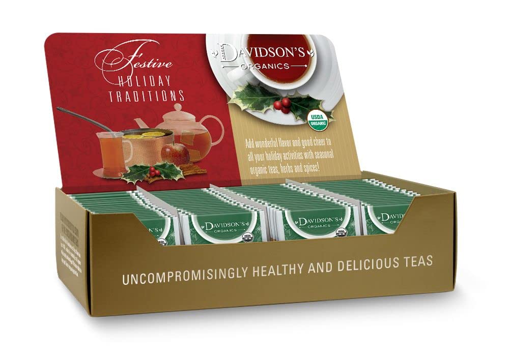 Davidson'S Organics, Christmas Tea, 100-Count Individually Wrapped Tea Bags