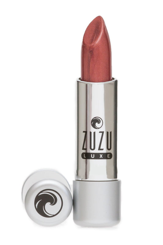 Zuzu Luxe Lip Color Lipstick (Lux - Copper Red/Warm Shimmer), Natural Lipstick, Paraben Free, Vegan, Gluten-Free, Cruelty- Free, Non Gmo, 0.13 Oz