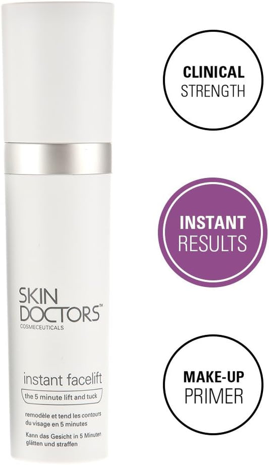 Skin Doctors Instant Facelift Serum | Matte Finish Make-Up Primer | Smooths Fine Lines & Wrinkles | Tones & Lifts Skin | 30Ml