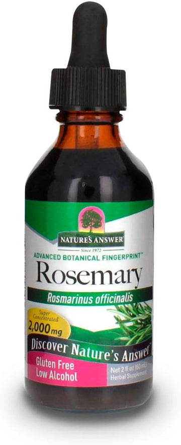 Nature'S Answer Rosemary Leaf Supplement With Organic Alcohol, 2- S | Promotes Mental Clarity | Improves Healthy Hair Production