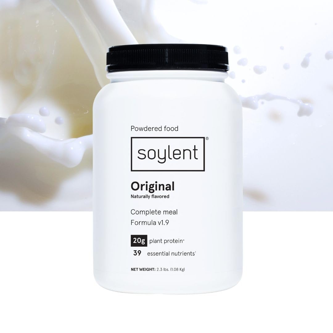 Soylent Complete Nutrition Meal Replacement Protein Powder, Original - Plant Based Vegan Protein, 39 Essential Nutrients - 36.8oz : Health & Household