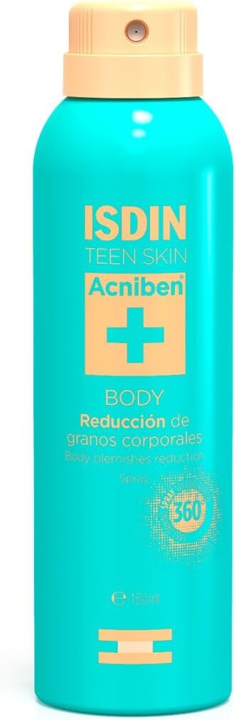 ISDIN Acniben Teen Skin Body Spray Treatment for Acne | Helps clear body pimples and spots 150ml