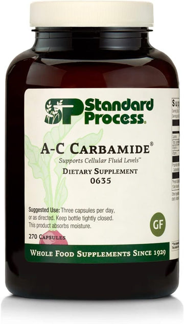 Standard Process A-C Carbamide - Gluten-Free Kidney Support Supplement With Vitamin A, Vitamin C, And Arrowroot Flour - 270 Capsules