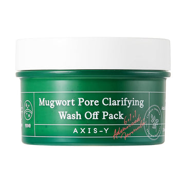 Axis-Y Mugwort Pore Clarifying Wash Off Pack | Exfoliating | Pore Reduction | Acne, Blackhead, Oily Skin Care | Clay/Mud Mask | Korean Skincare | 100Ml / 3.38 Fl. Oz