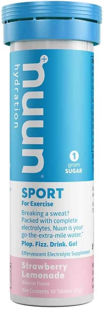 Nuun Sport: Electrolyte Drink Tablets, Strawberry Lemonade, 10 Count (