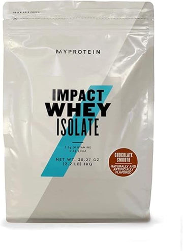 Myprotein Impact Whey Protein Isolate, 2.2 Lbs (31 Servings) Chocolate Milkshake, 25g Protein, 3.5g Glutamine & 6g BCAA Per Serving, Protein Shake for Muscle Strength & Recovery
