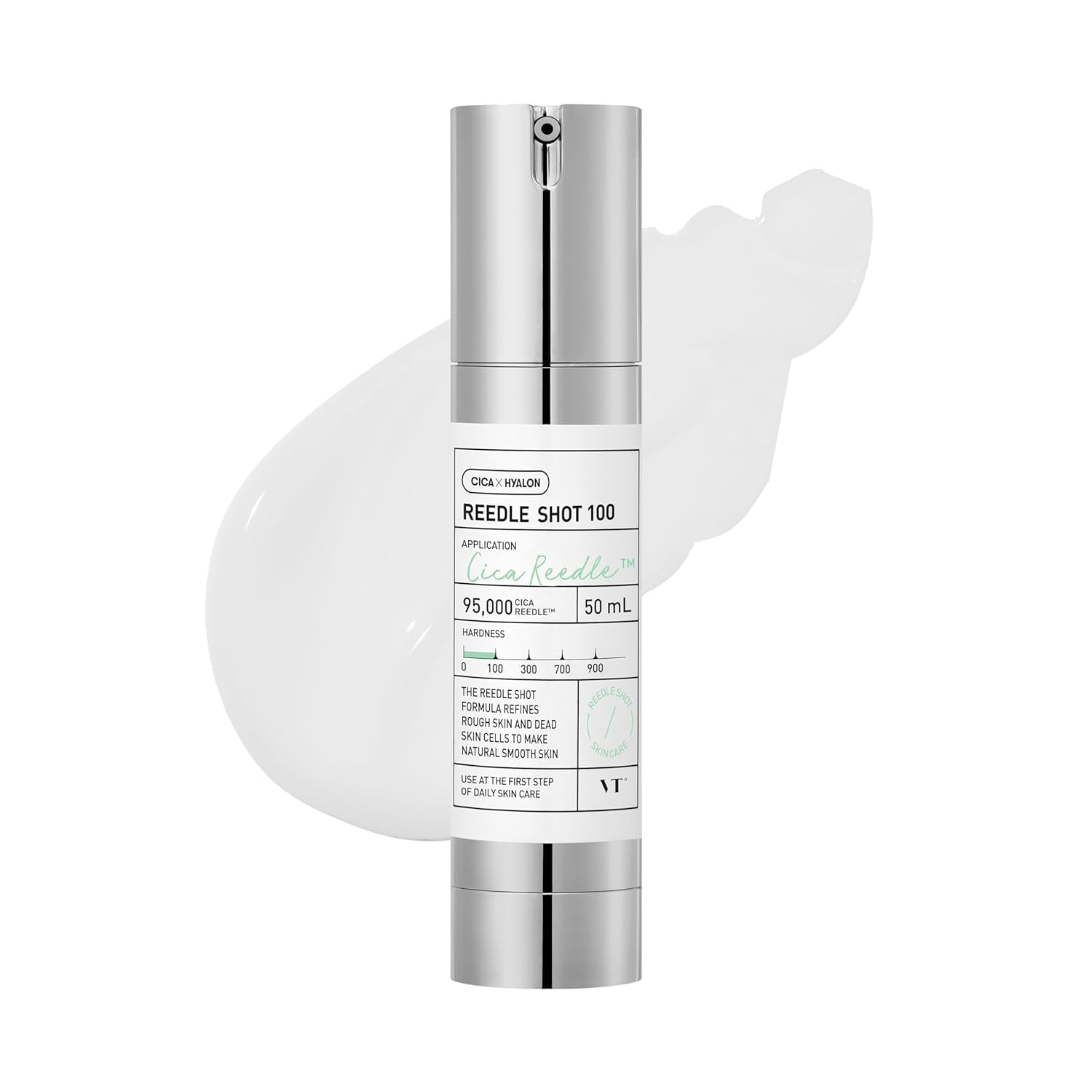 Vt Cosmetics Cica Reedle Shot 100, Daily Night Exosome, Microneedling Serum, Centella Asiatica, Hyaluronic Acid, Exfoliation, Soft Skin, Regeneration, Glass Skin, Korean Skin Booster 1.69Fl Oz (50Ml)