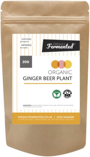 Freshly Fermented – Organic & Vegan Ginger Beer Starter Culture, Ginger Beer Plant Style