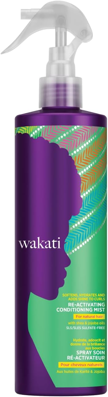 Wakati Re-Activating Moisturising Detangling Defining Conditioning Mist For Natural Afro Hair 195Ml (Pack Of 2)