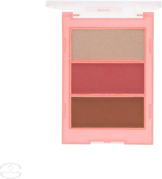 Sunkissed Mellow Auro Makeup Palette With Highlighter, Blush, And Bronzer Shades For On-The-Go Touch Ups