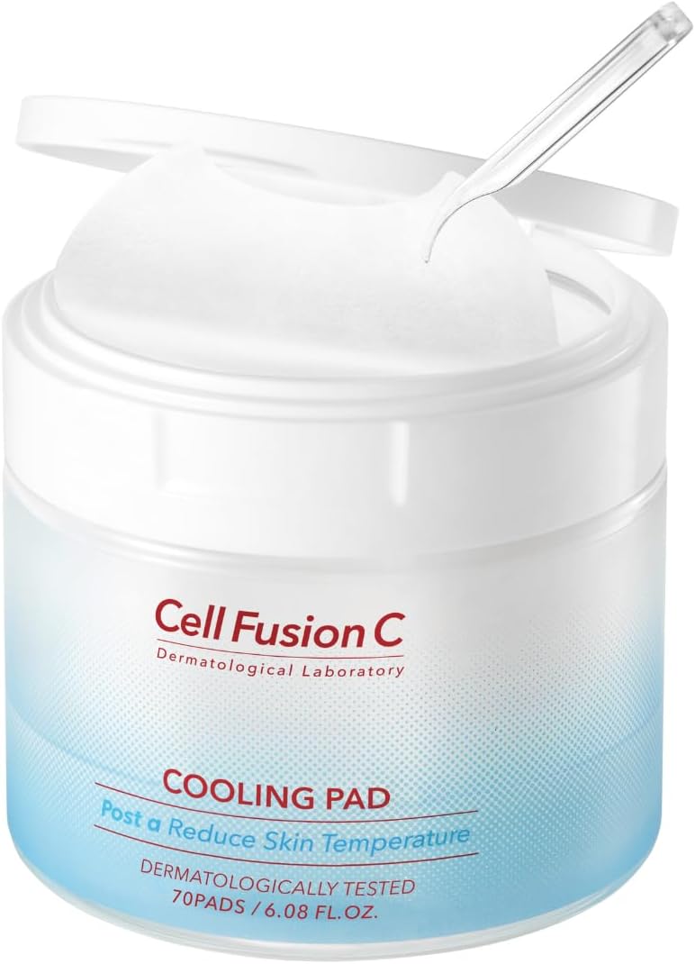 Cell Fusion C Post Alpha Cooling Pad, Hydrating & Cooling Korean Toner Pads For Dry Skin, Panthenol And Glacier Water To Plump And Replenish, 70 Pads / 6.08 Fl.Oz