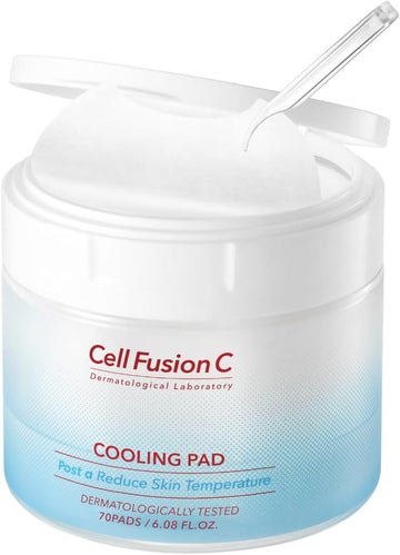 Cell Fusion C Post Alpha Cooling Pad, Hydrating & Cooling Korean Toner Pads For Dry Skin, Panthenol And Glacier Water To Plump And Replenish, 70 Pads / 6.08 Fl.Oz