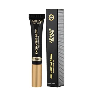 Armaf Beauté Enchanting Brow Fiber Eyebrow Gel: Clear Eyebrow Gel For Natural Finish, Lightweight With Precise Application | Waterproof Eyebrow Gel | Ebony