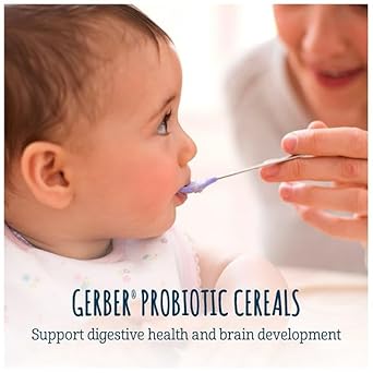 Gerber Probiotic Cereals (Variety Pack) 1 Hearty Bits Multigrain, 1 Probiotic Oatmeal Banana, 1 Probiotic Peach Apple, 3 Count