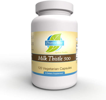 Priority One Vitamins Milk Thistle/Silymarin 80% 120 Vegetarian Capsules - High Potency, clinically dosed Supporting Healthy Liver Function