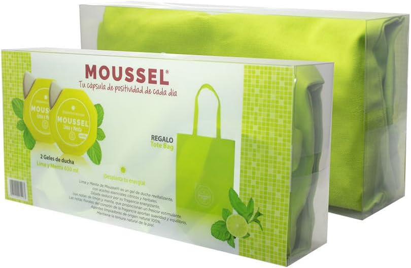 Moussel Shower Gel Lime Mint – 2 Bottles + Tote Bag As A Gift
