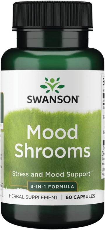 Swanson Mood Shrooms - 3-In-1 Formula 60 Caps