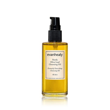 Evanhealy Nettle Olive Leaf Cleansing Oil | Organic Facial Oil-Cleanser For Makeup, Cosmetics, Sunscreen | Gentle Esssential Oilfree Cleanser For Sensitive, Congested Skin