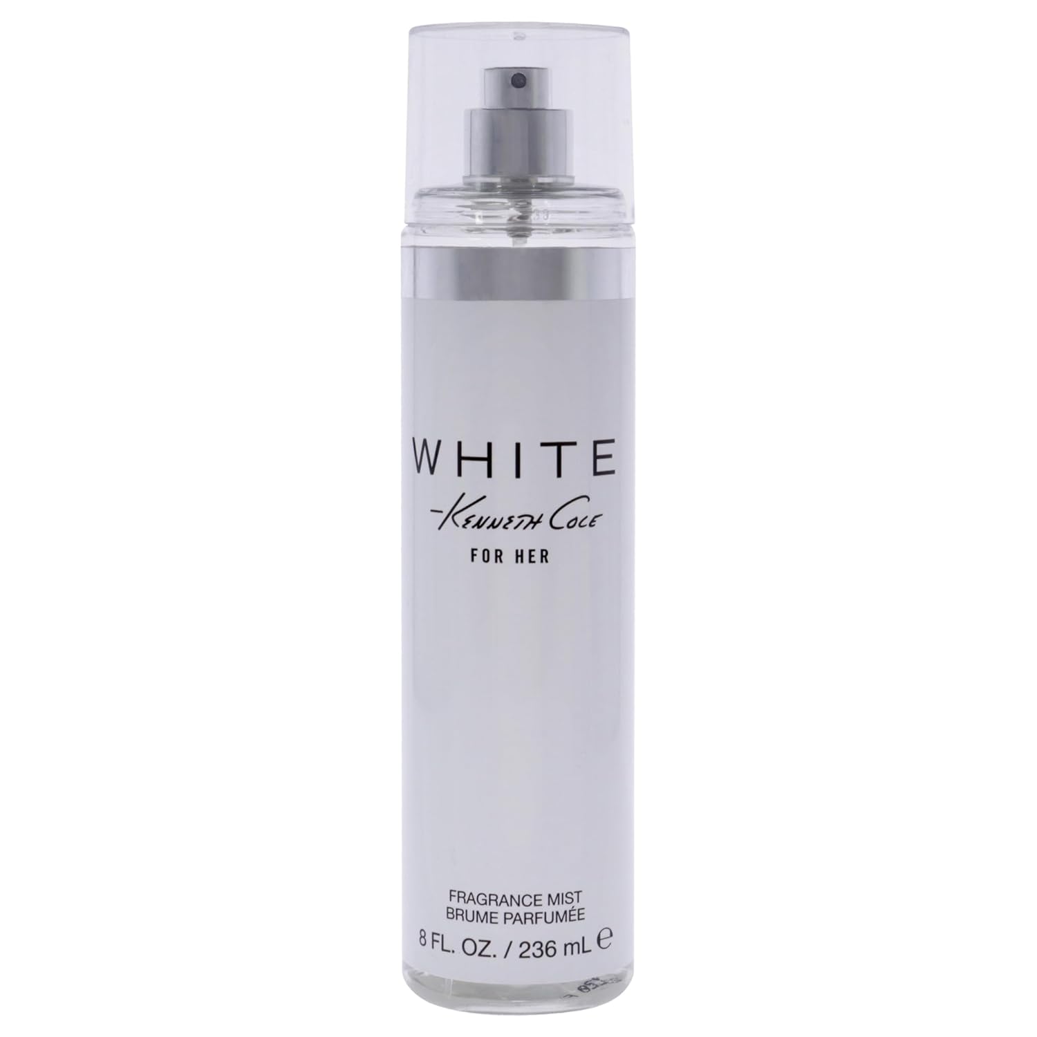 Kenneth Cole White For Her Body Mist For Women, Notes Of Mandarin, Vanilla, Musk, And Orchid, Fruity, Fresh, Feminine Scent, Long-Lasting, Everyday Wear Fragrance, 8 Fl Oz