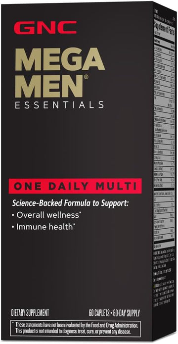 Gnc Mega Men Multivitamin | Antioxidants, Heart Health, And Immune Support | 60 Caplets