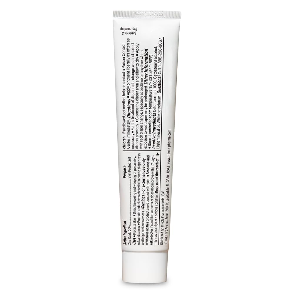 Globe Zinc Oxide Ointment 20%| 2 Ounce Tube (3 Pack) (Total 6 oz) | Advanced Skin Protection | for Diaper Rash, Relief from Poison Ivy, Sumac & Oak, Protects from Wetness, Protects Chafed Skin : Baby