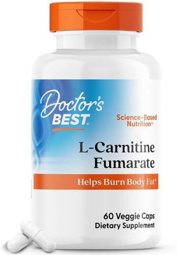 Doctors Best L-Carnitine Fumarate, Helps Burn Body Fat, Non-Gmo, Gluten Free, Soy Free, Vegan 60 Veggie Caps