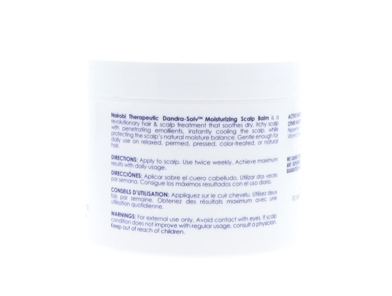 Nairobi Therapeutic Dandra-Solve Moisturizing Scalp Balm Unisex, 4 Ounce By Nairobi : Beauty & Personal Care