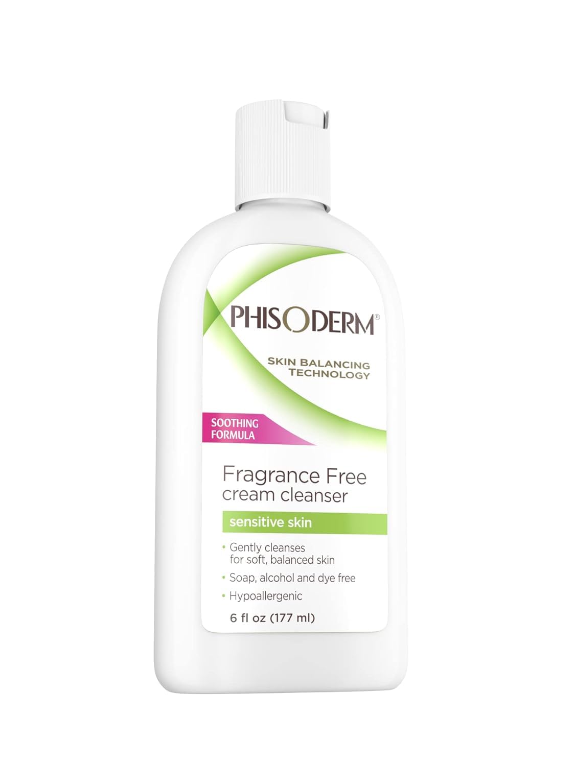 Phisoderm Fragrance Free Cream Cleanser For Sensitive Skin 6 Oz (Packs Of 2) : Beauty & Personal Care