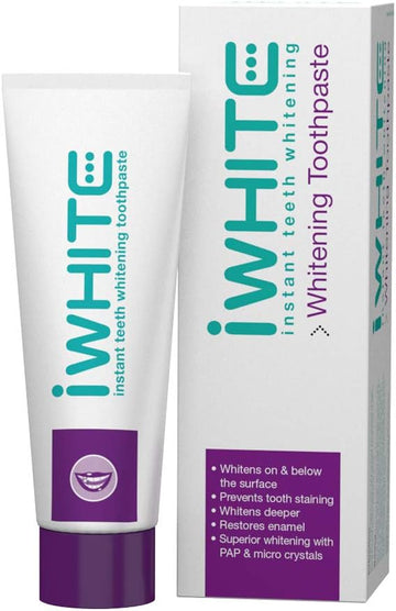 Iwhite Instant Whitening Toothpaste – Deep Stain Removal For A Naturally Whiter Smile – Enamel Protection – Safe Daily Whitening Treatment – 75Ml